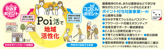 健康維持のため、または講習会などで学びを得ながらココくんポイントがもらえます