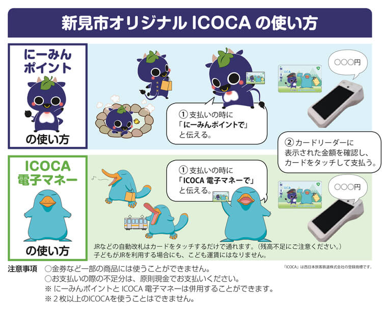 新見市オリジナルICOCA　使い方